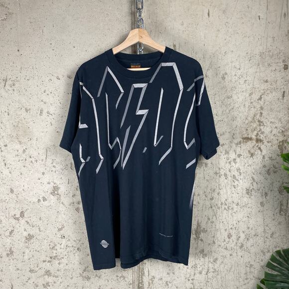 ACDC Back in Black 90s Brockum USA AOP XL Band Tee - Picture 1 of 3
